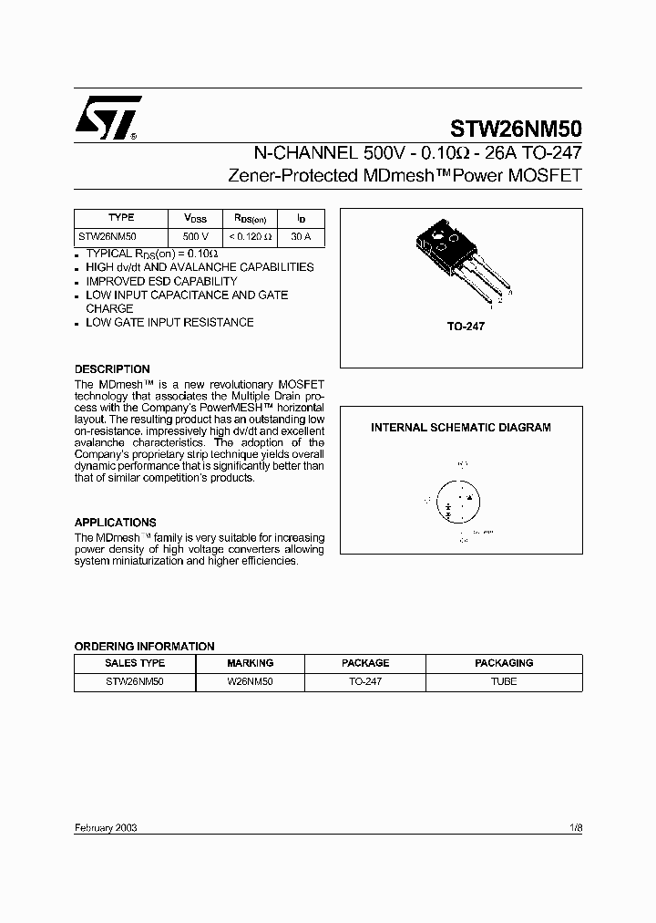 STW26NM50_1877385.PDF Datasheet