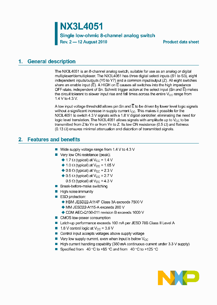 NX3L4051_1885550.PDF Datasheet