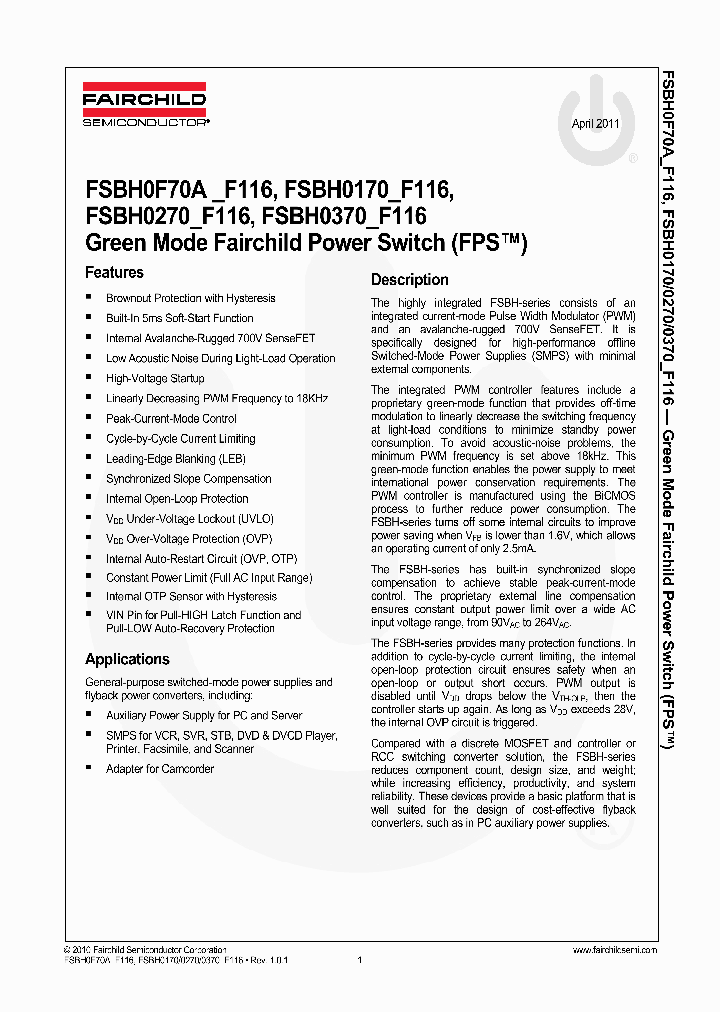 FSBH0F70ANYF116_1888598.PDF Datasheet