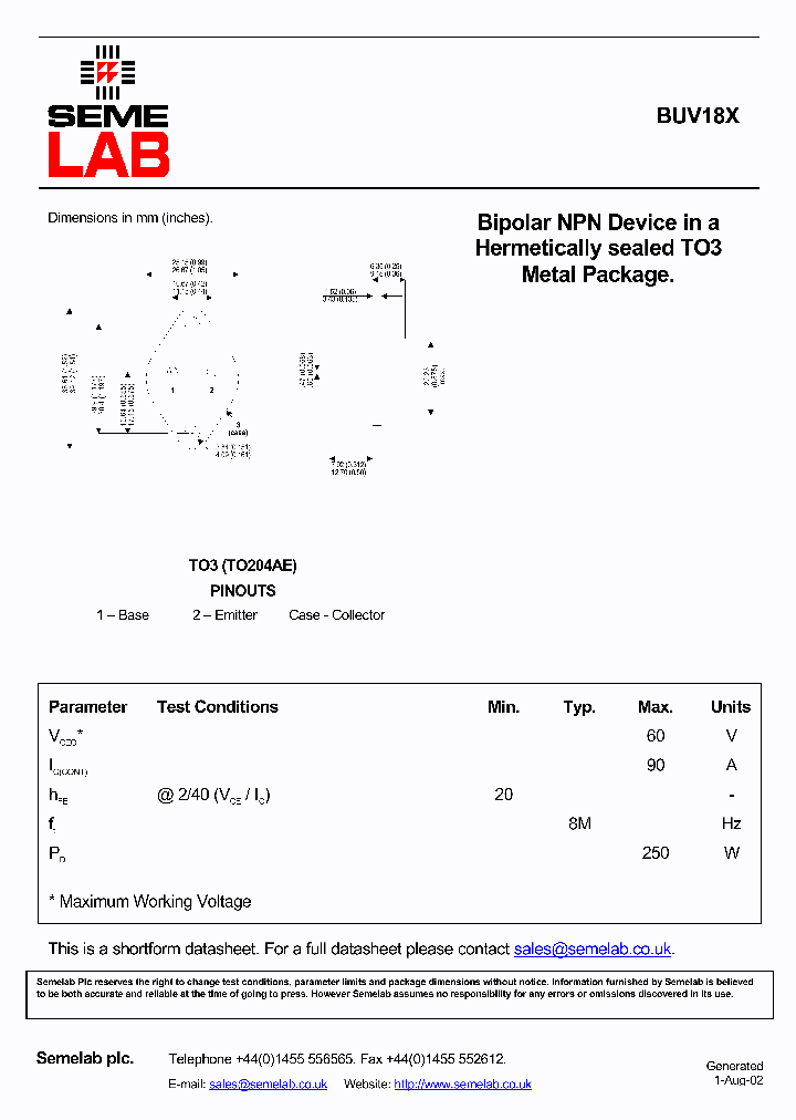 BUV18X_1789979.PDF Datasheet