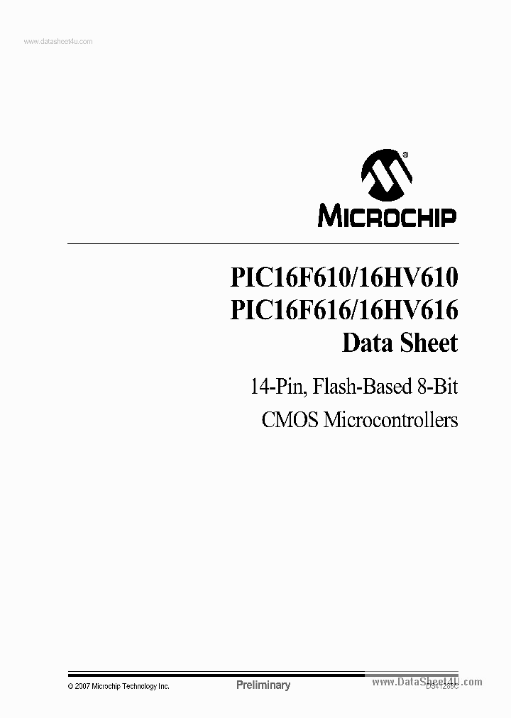 PIC16F616_1886921.PDF Datasheet