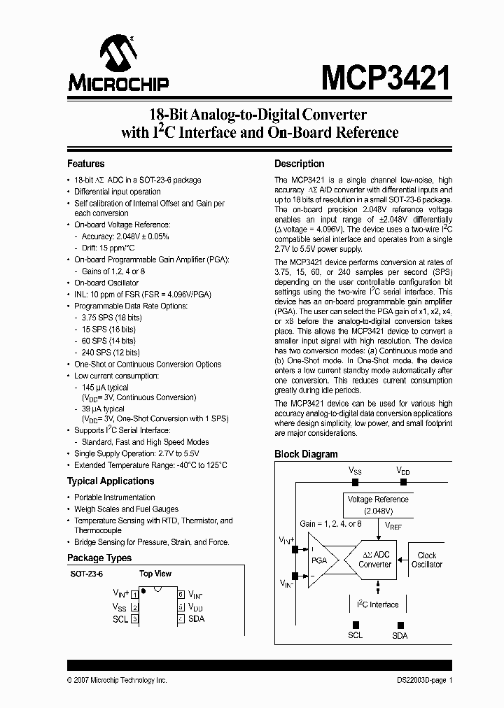 MCP3421E64A0-ESN_1852750.PDF Datasheet