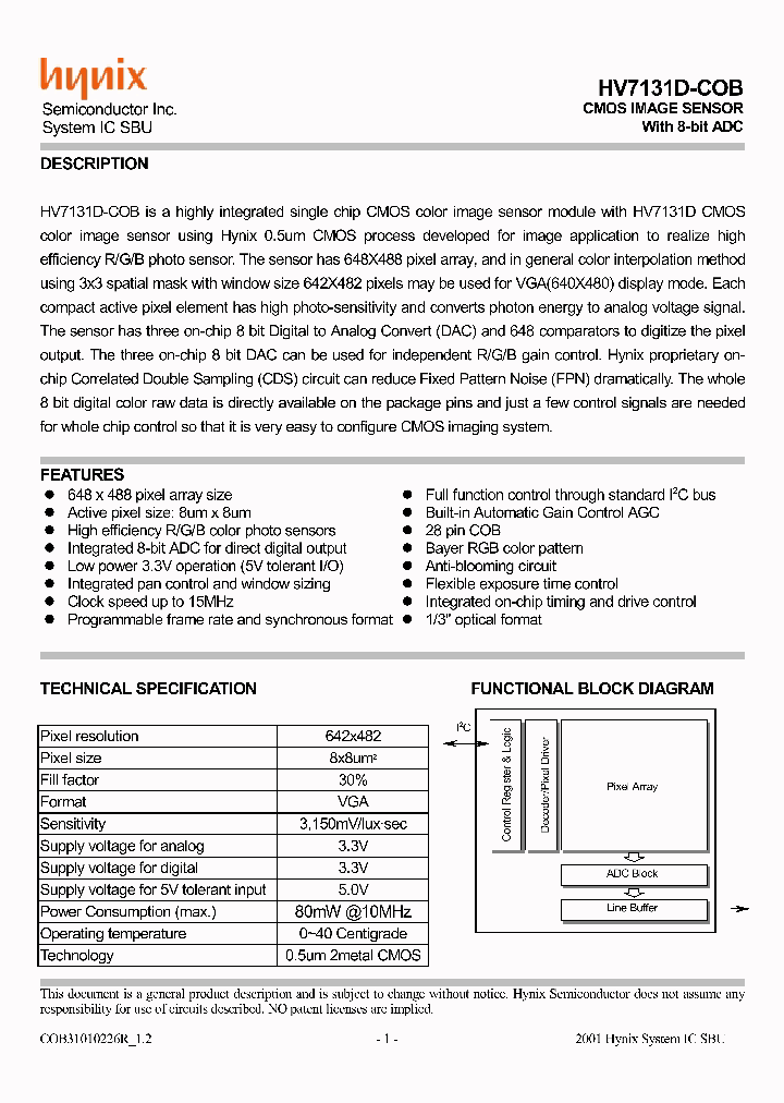 HV7131D-COB_1865550.PDF Datasheet