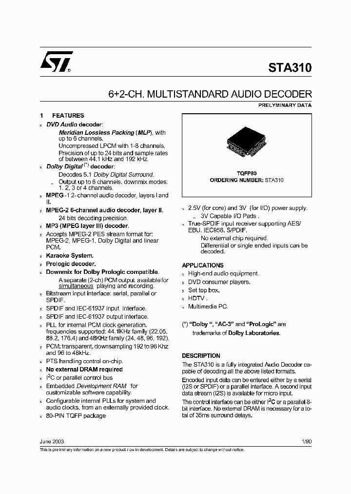 STA310_1888730.PDF Datasheet