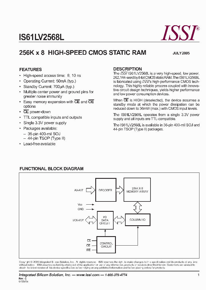 IS61LV2568L-8T_1935861.PDF Datasheet