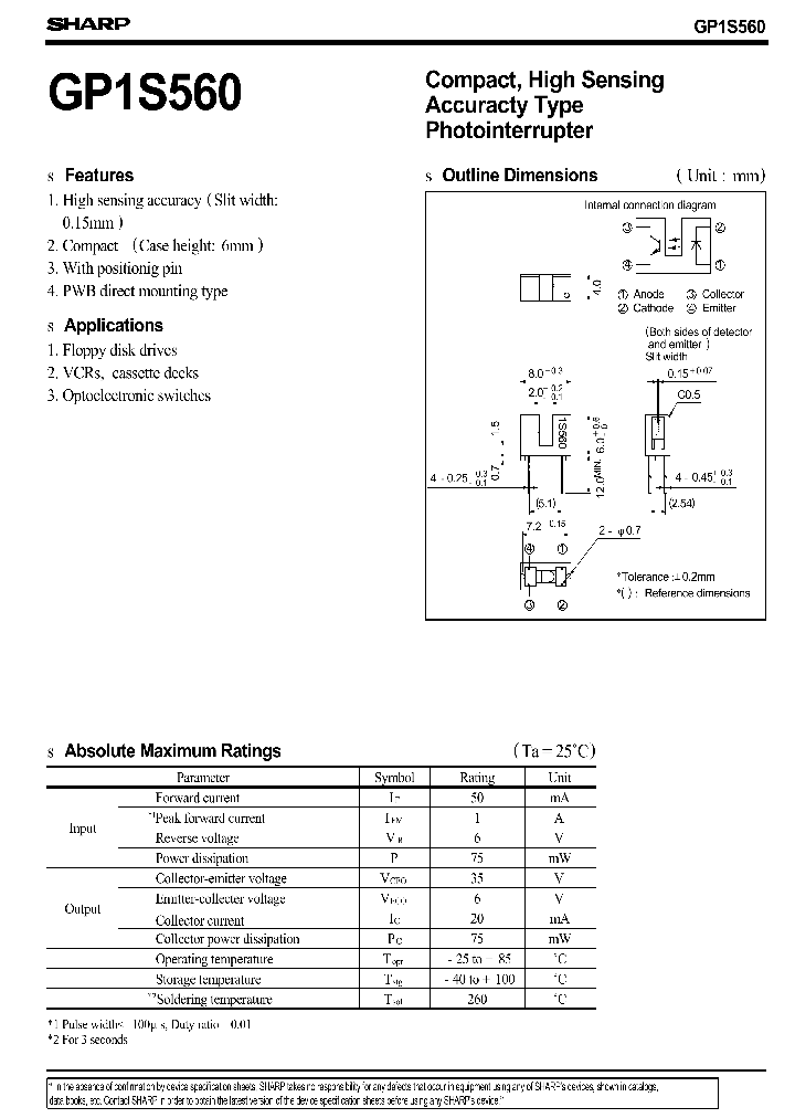 GP1S560_1940358.PDF Datasheet