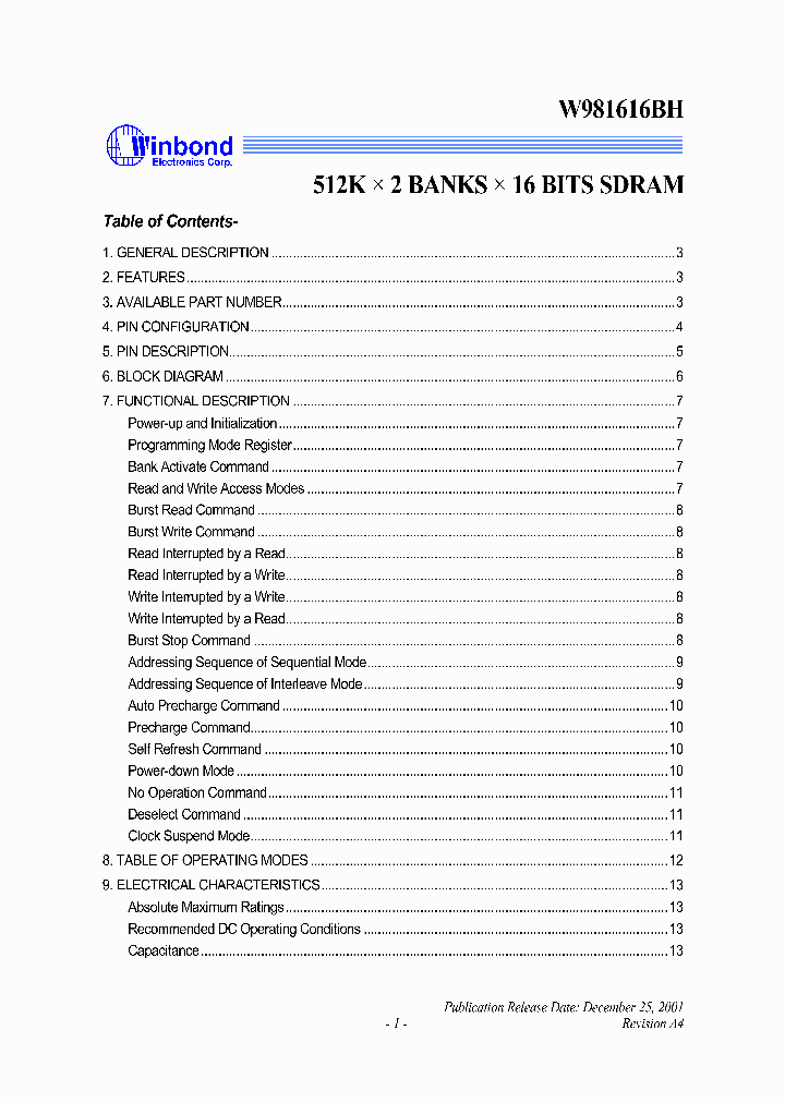 W981616BH-7I_1999640.PDF Datasheet