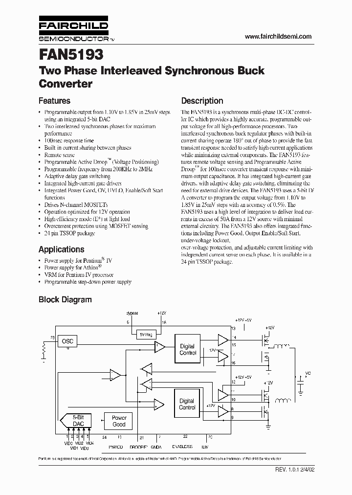 FAN5193_2012822.PDF Datasheet