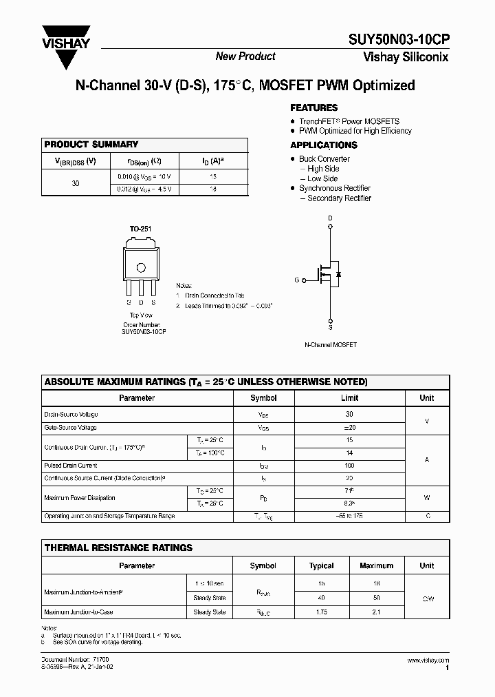 SUY50N03-10CP_2013211.PDF Datasheet