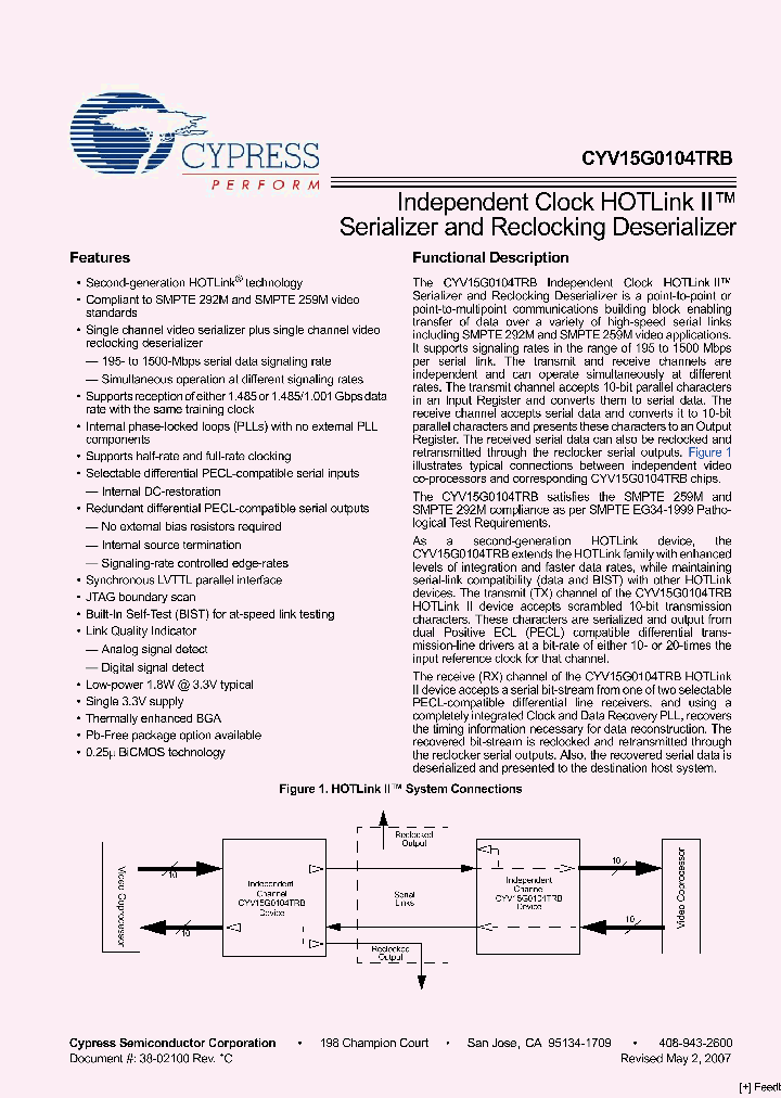 CYV15G0104TRB-BGXC_2030205.PDF Datasheet