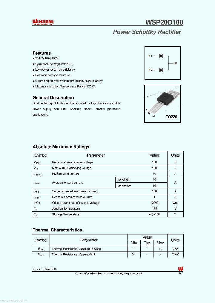 WSP20D100_2082334.PDF Datasheet