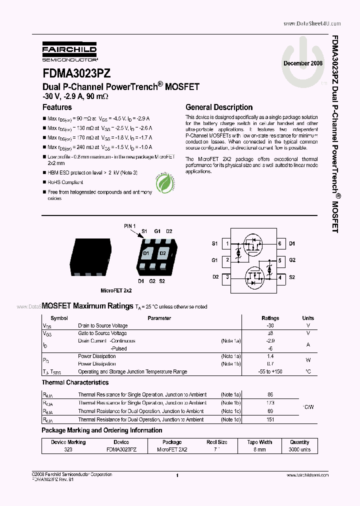 FDMA3023PZ_2088325.PDF Datasheet