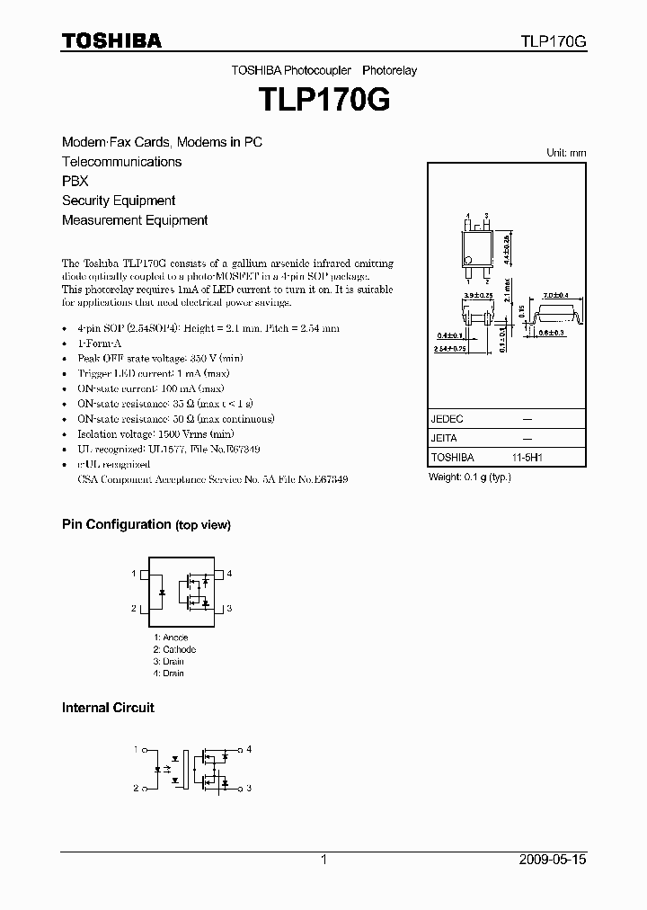 TLP170GTPF_2093262.PDF Datasheet