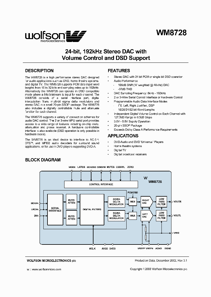 WM8728_2098268.PDF Datasheet