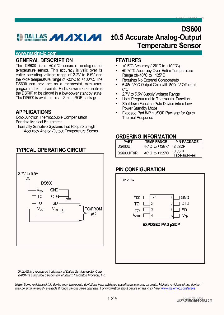 Ds600 Pdf Datasheet Download Ic On Line