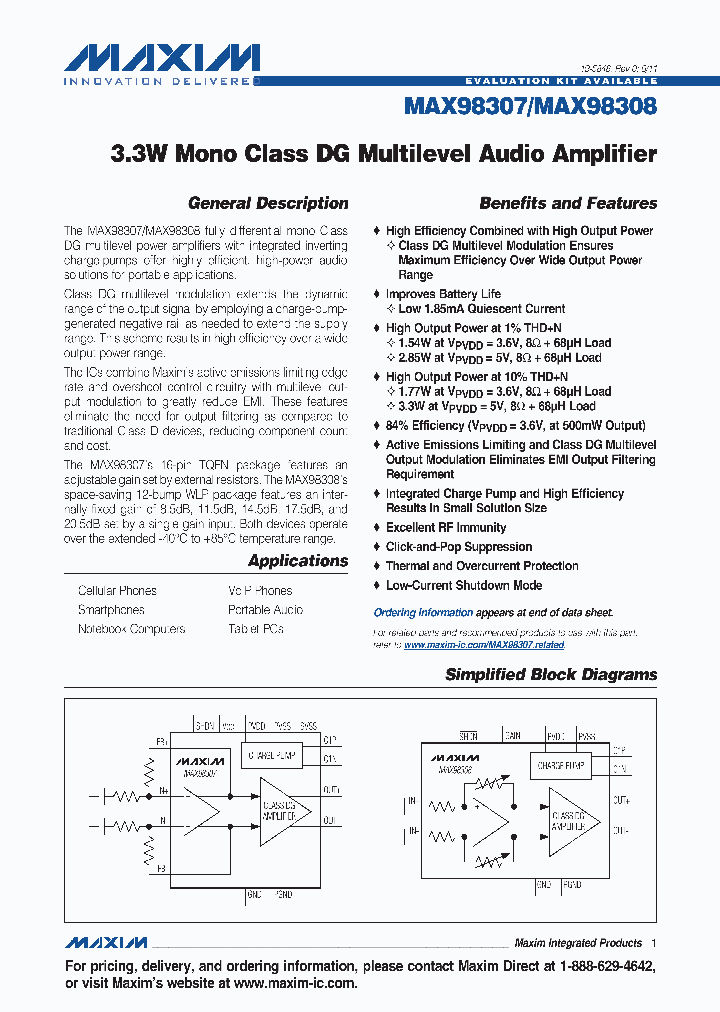 MAX98308_2117480.PDF Datasheet