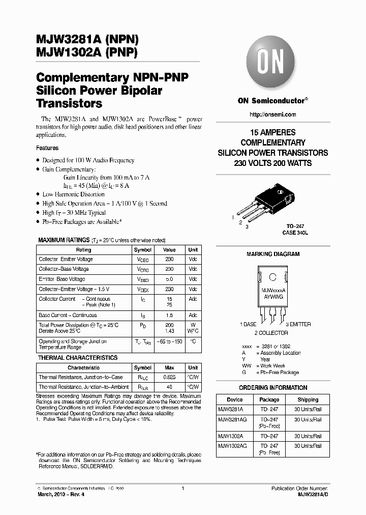 MJW3281AG_2119807.PDF Datasheet