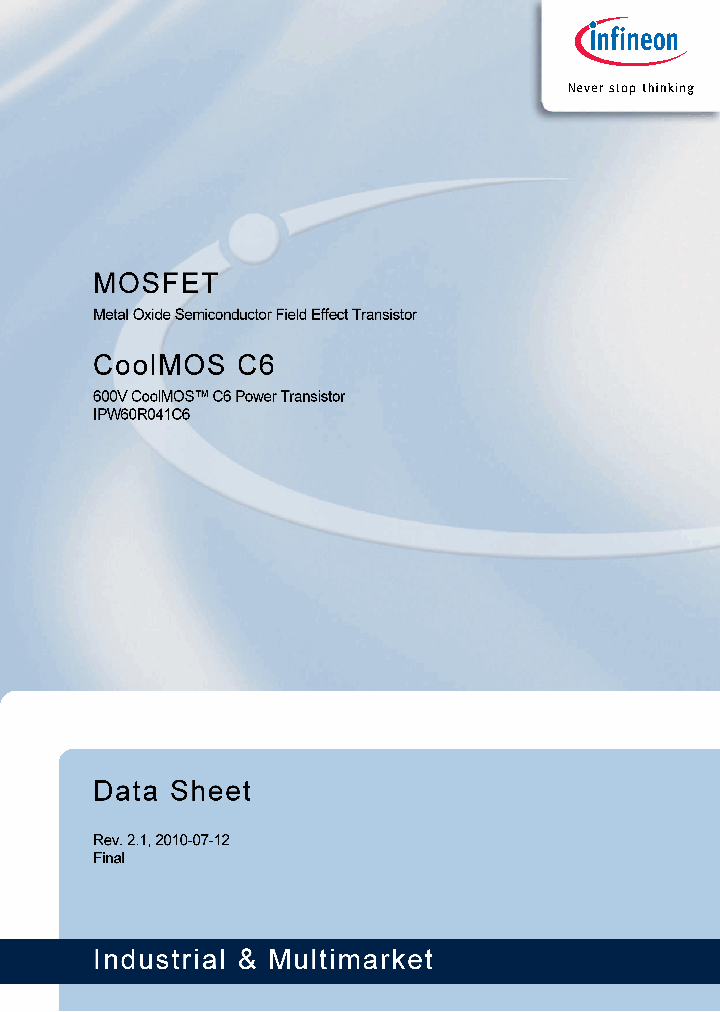 IPW60R041C6_2166485.PDF Datasheet