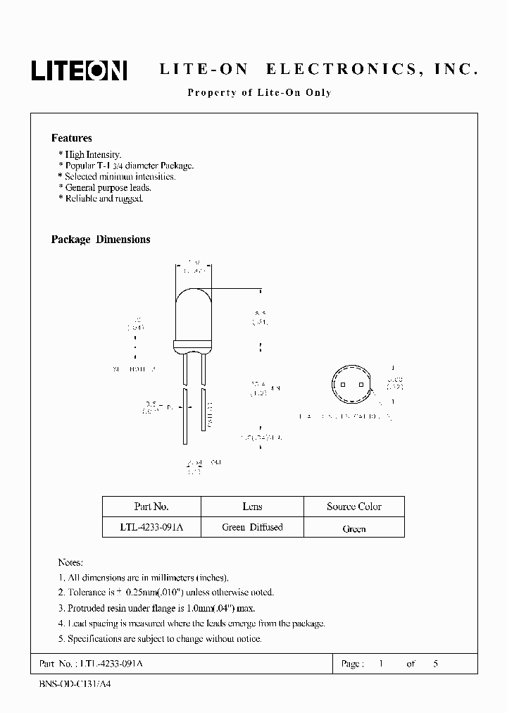 LTL-4233-091A_2174426.PDF Datasheet