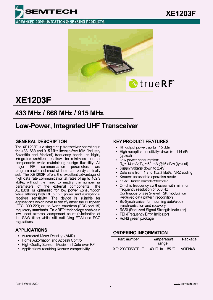 XE1203F_2189540.PDF Datasheet