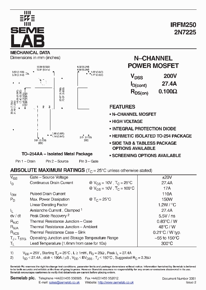 IRFM250_2219353.PDF Datasheet