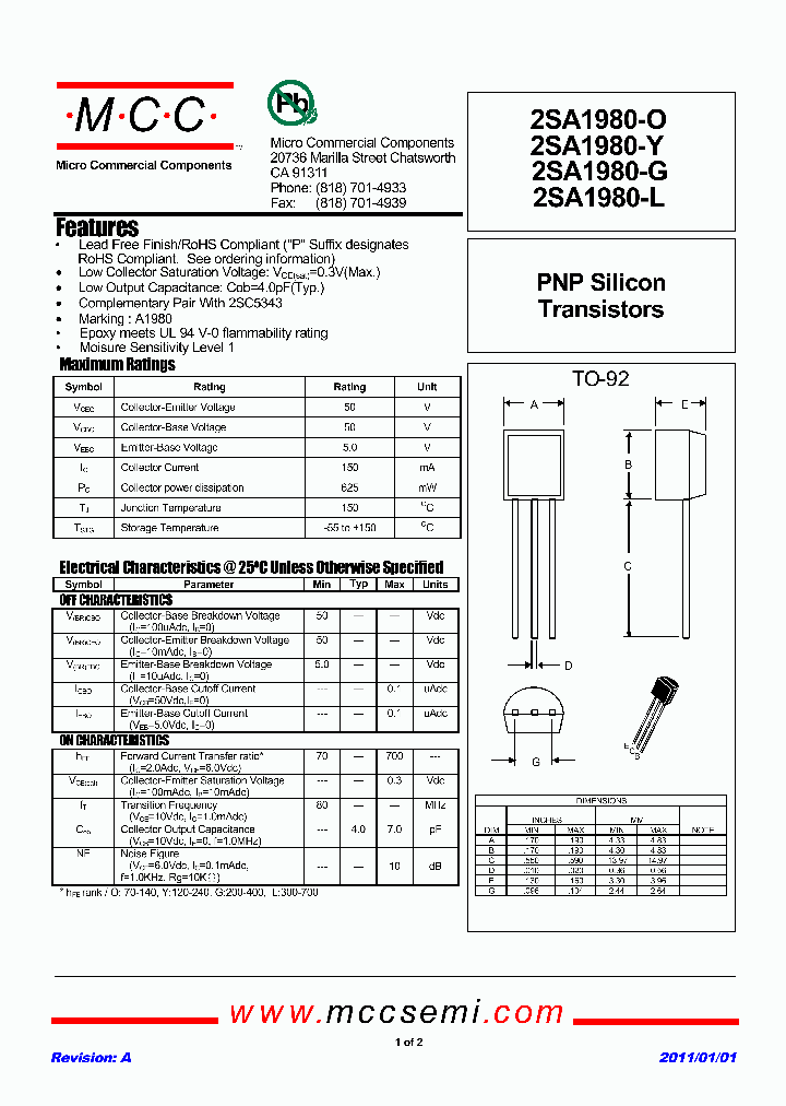 2SA1980-O_2220407.PDF Datasheet