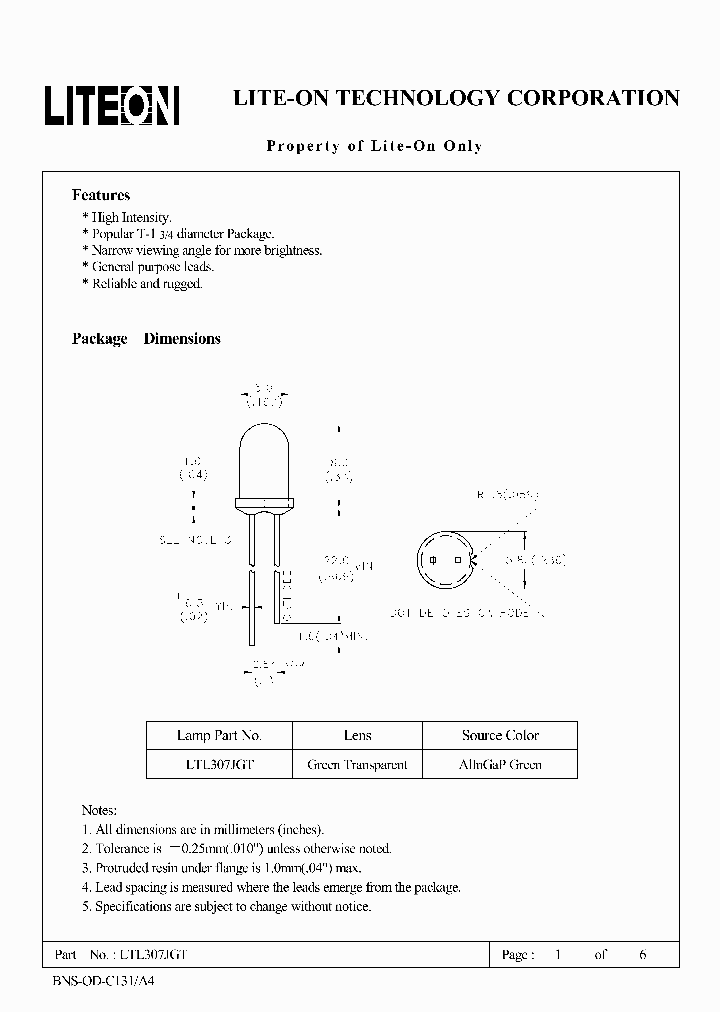 LTL-307JGT_2234576.PDF Datasheet