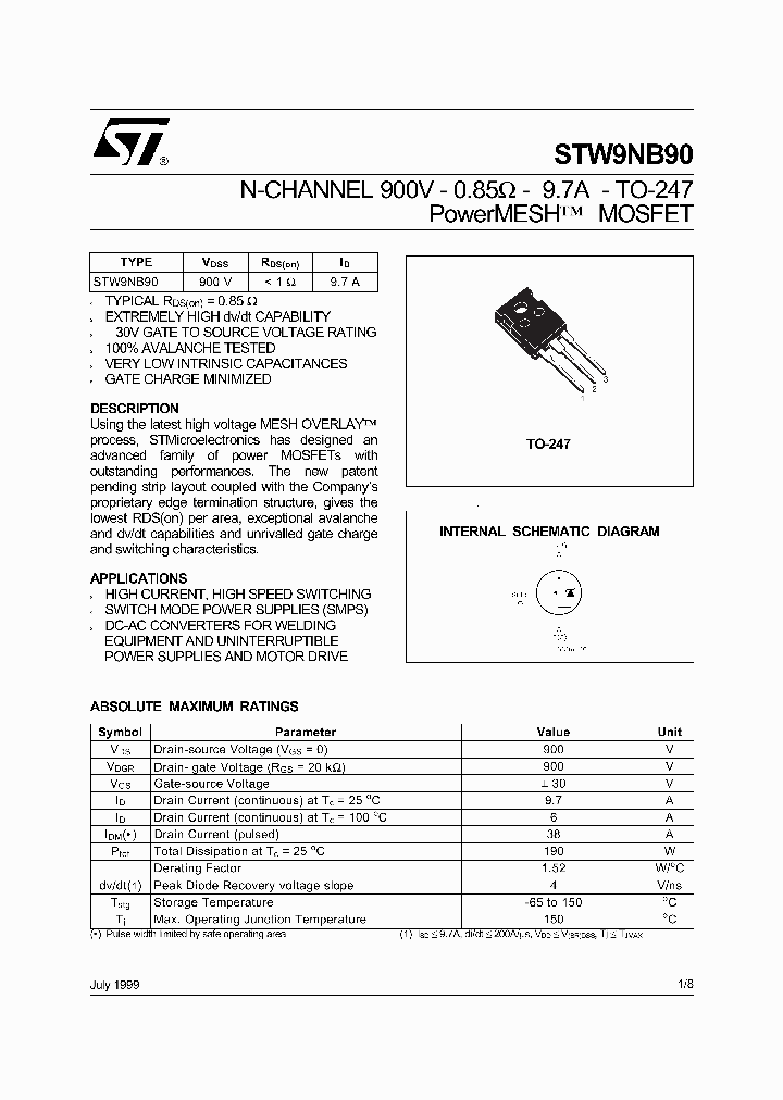 STW9NB90_2240168.PDF Datasheet