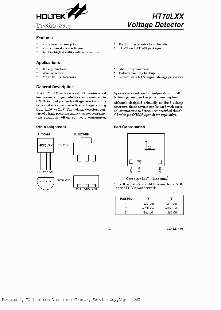 HT70L115ATO92_2246622.PDF Datasheet