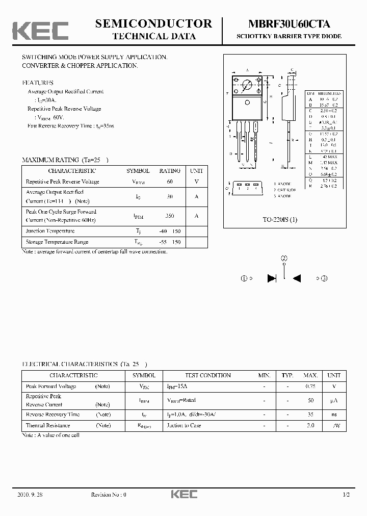 MBRF30U60CTA_2261278.PDF Datasheet