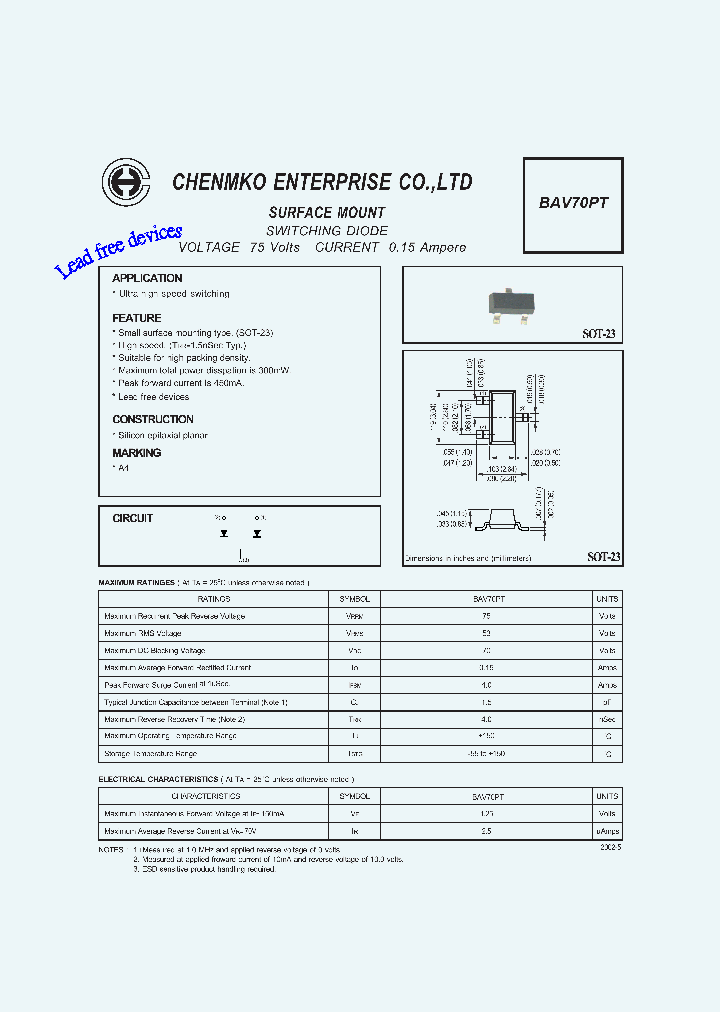 BAV70PT_2326840.PDF Datasheet