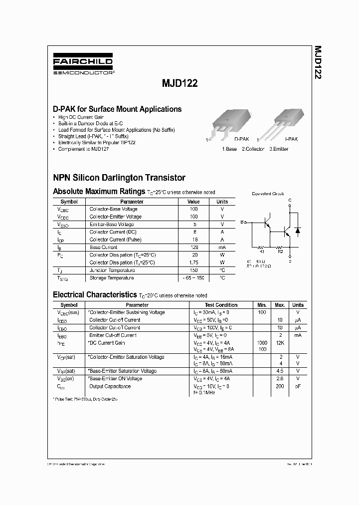 MJD122TF_2345302.PDF Datasheet