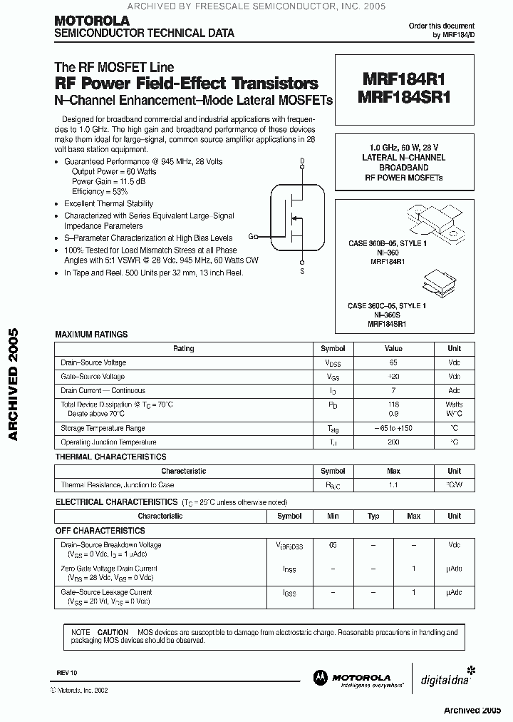 MRF184SR1_2356030.PDF Datasheet