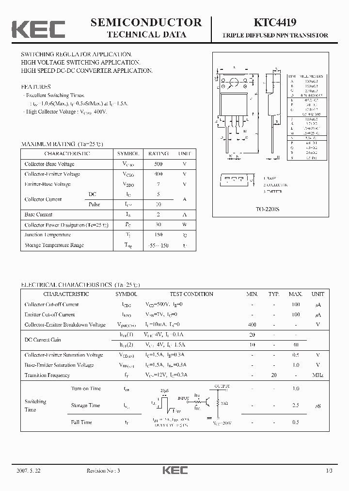 KTC441907_2358335.PDF Datasheet