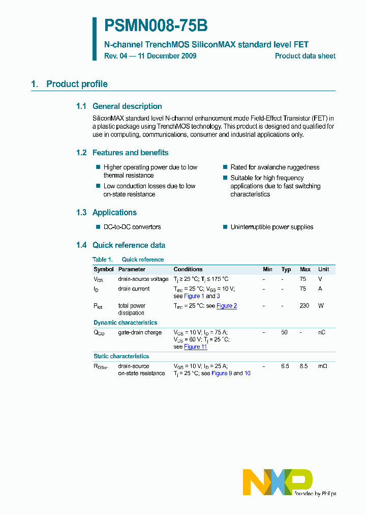 PSMN008-75B_2399046.PDF Datasheet