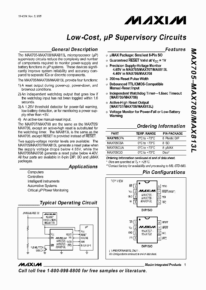 MAX707_2411631.PDF Datasheet