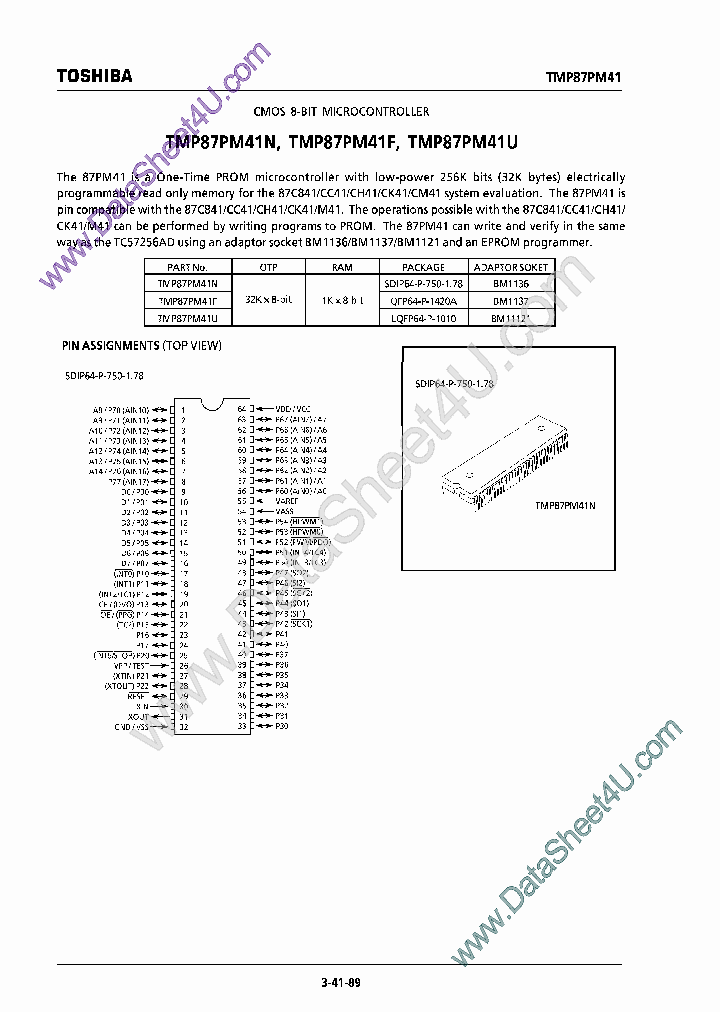 TMP87PM41_2449049.PDF Datasheet