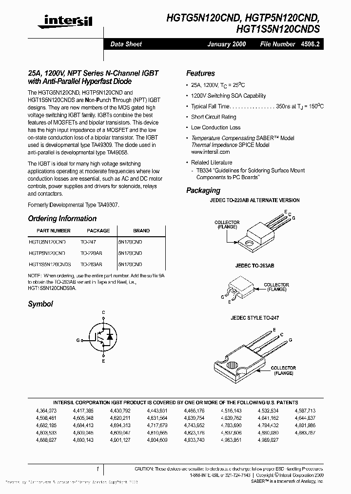 HGT1S5N120CNDS9A_2478671.PDF Datasheet