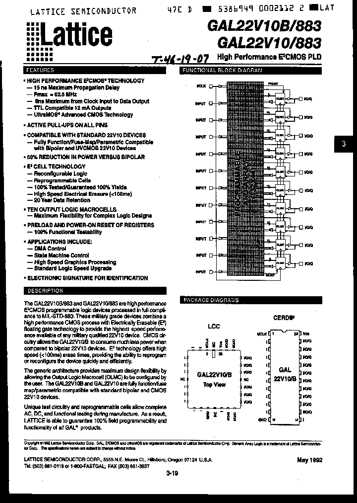 GAL22V10-20LR883_2488581.PDF Datasheet