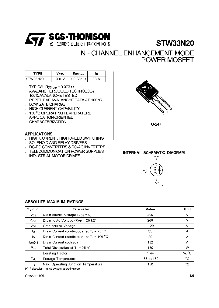 STW33N20_2522094.PDF Datasheet