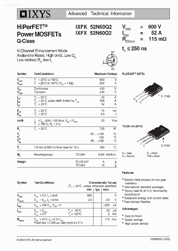 IXFX52N60Q2_2535429.PDF Datasheet