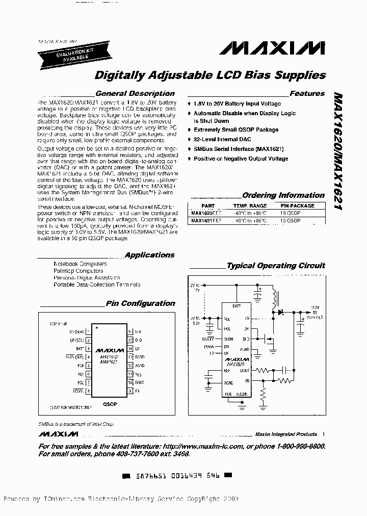 MAX1620MAX1621_2534574.PDF Datasheet