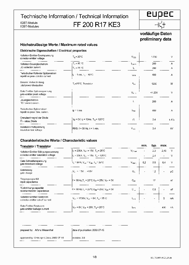 DBFF200R17KE320_2540785.PDF Datasheet