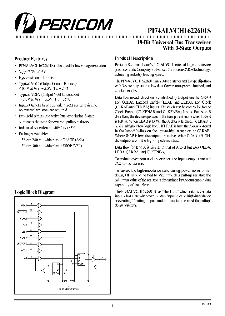 PI74ALVCH1622601SV_2569032.PDF Datasheet