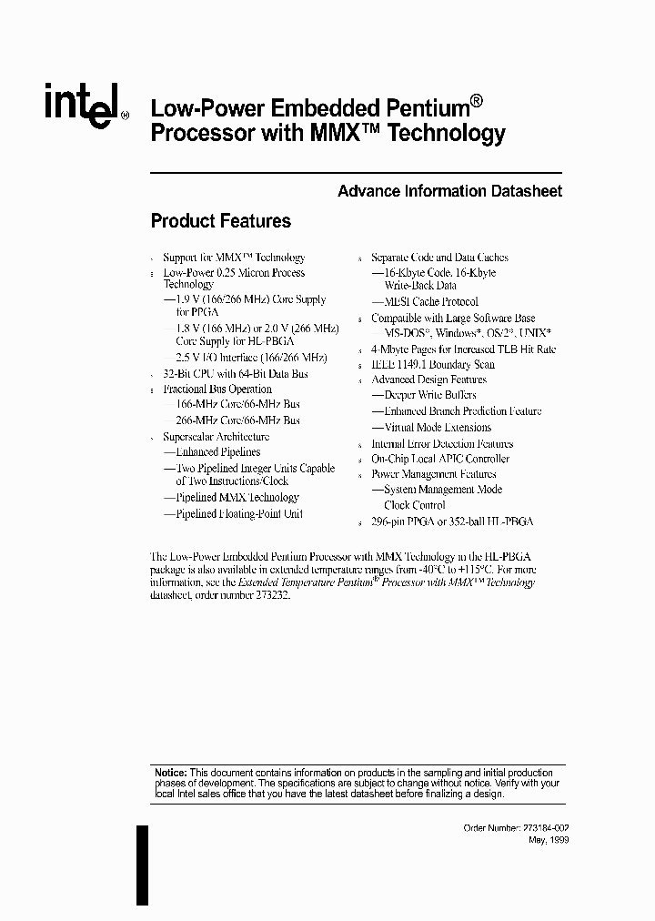 EMBEDDEDPENTIUM266_2609207.PDF Datasheet