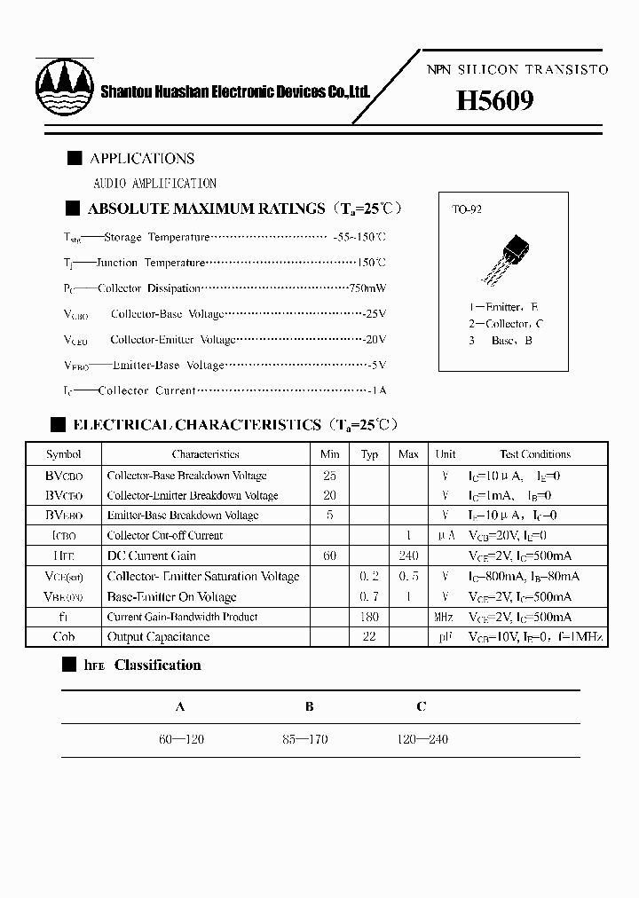 H5609_2614488.PDF Datasheet