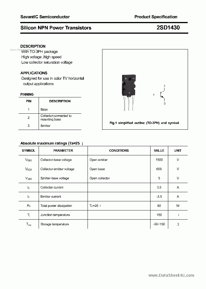 2SD1430_2643302.PDF Datasheet