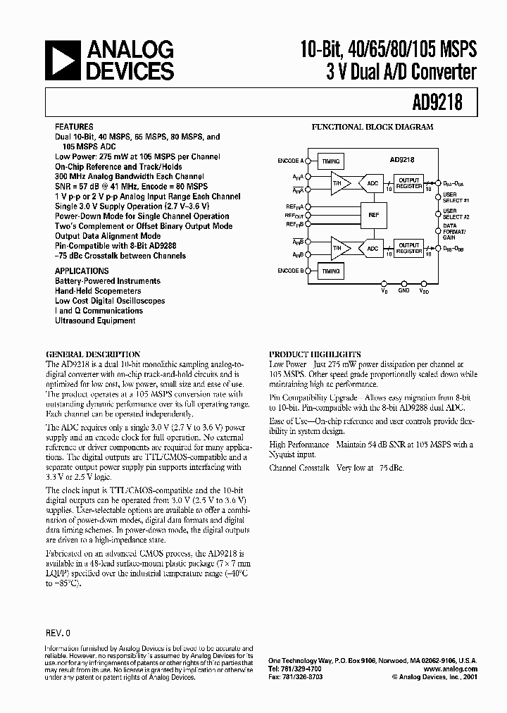 AD9218-105PCB_2663725.PDF Datasheet