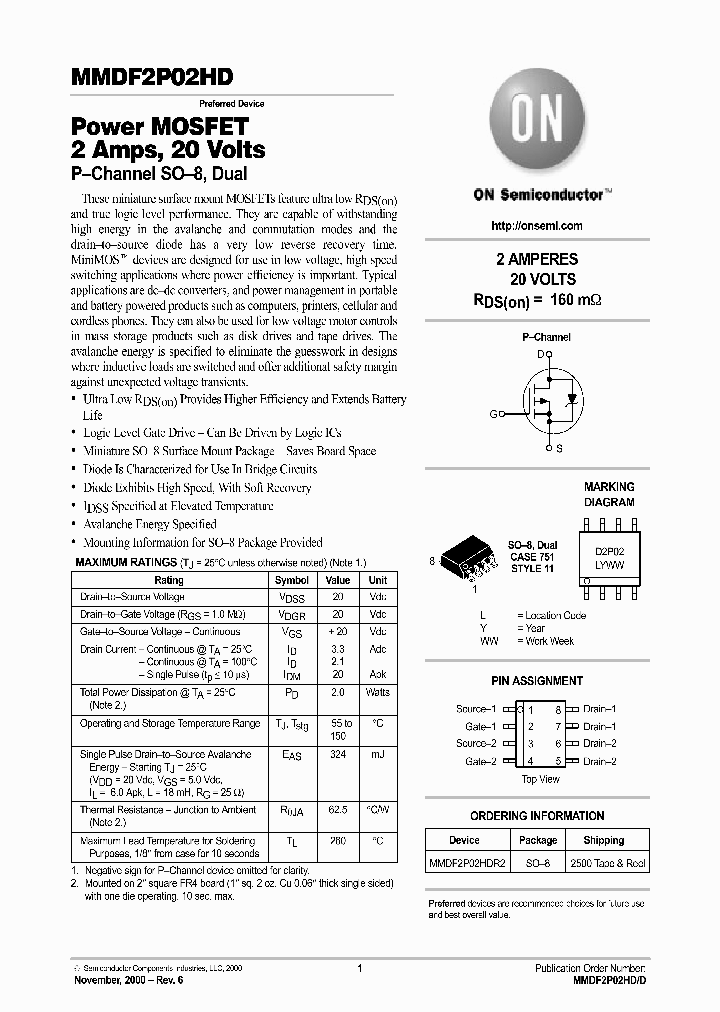 MMDF2P02HD-D_2699603.PDF Datasheet
