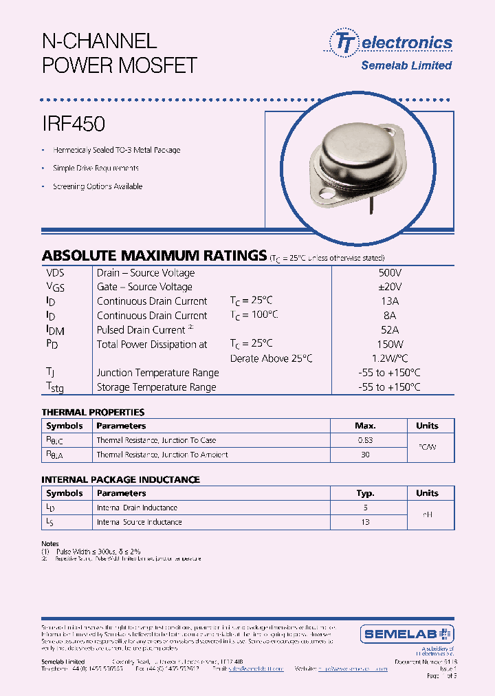 IRF45010_2699469.PDF Datasheet